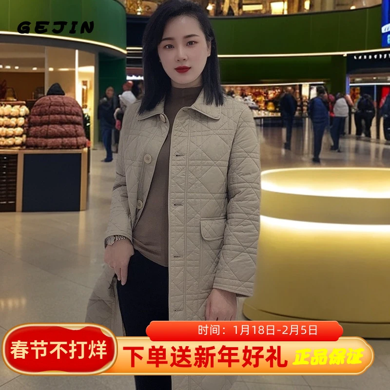 GEJIN/歌锦秋季新款轻奢高端时尚百搭休闲中长款女款外套显瘦