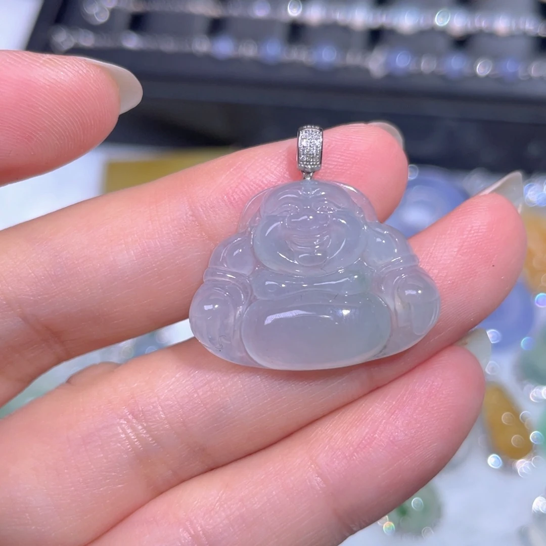 颈饰18K金镶嵌翡翠翡翠