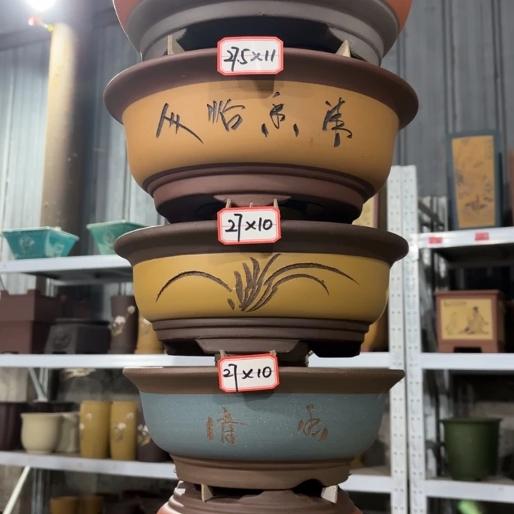 紫砂花盆            100-6