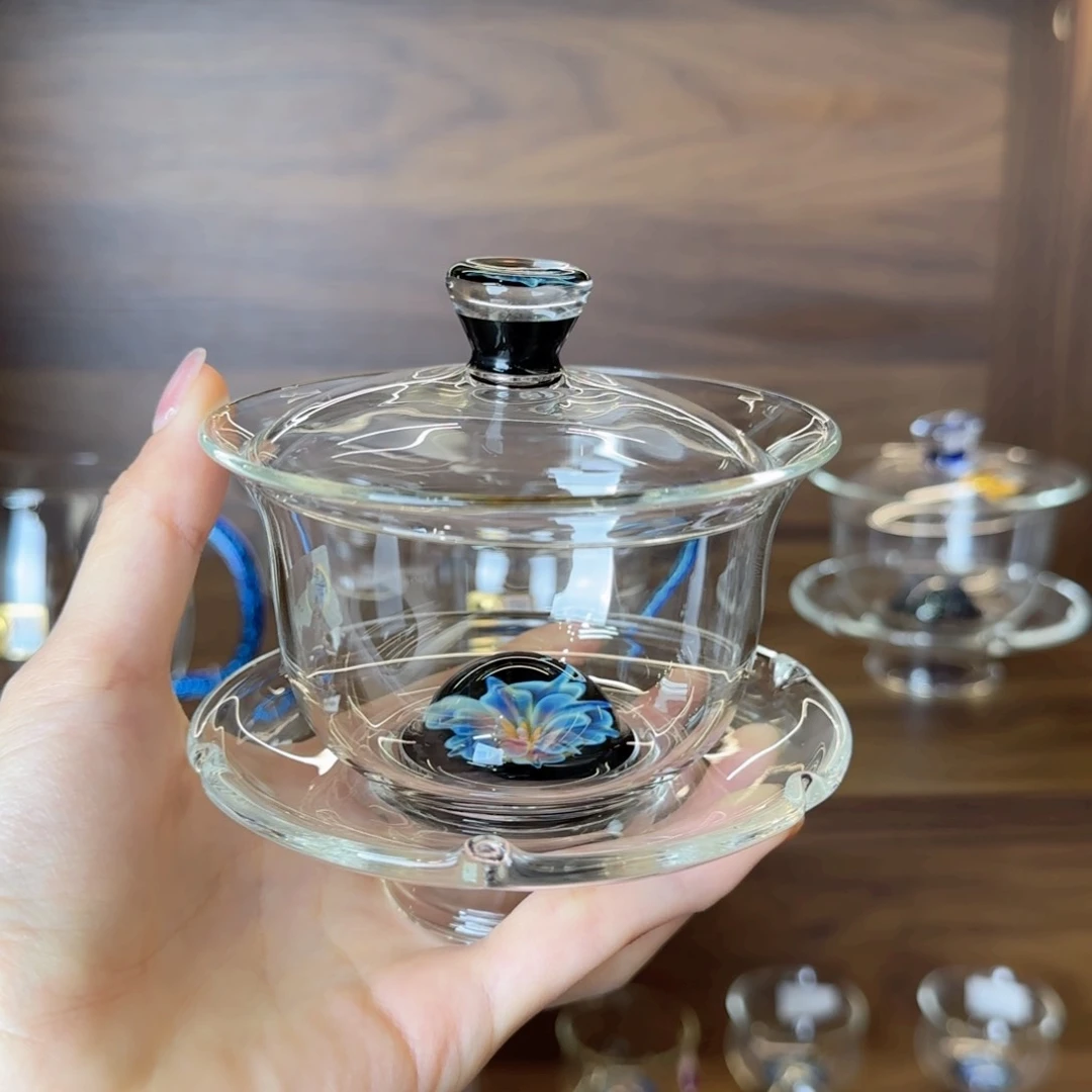 漫*者禾器沁莲盖碗菡韵青