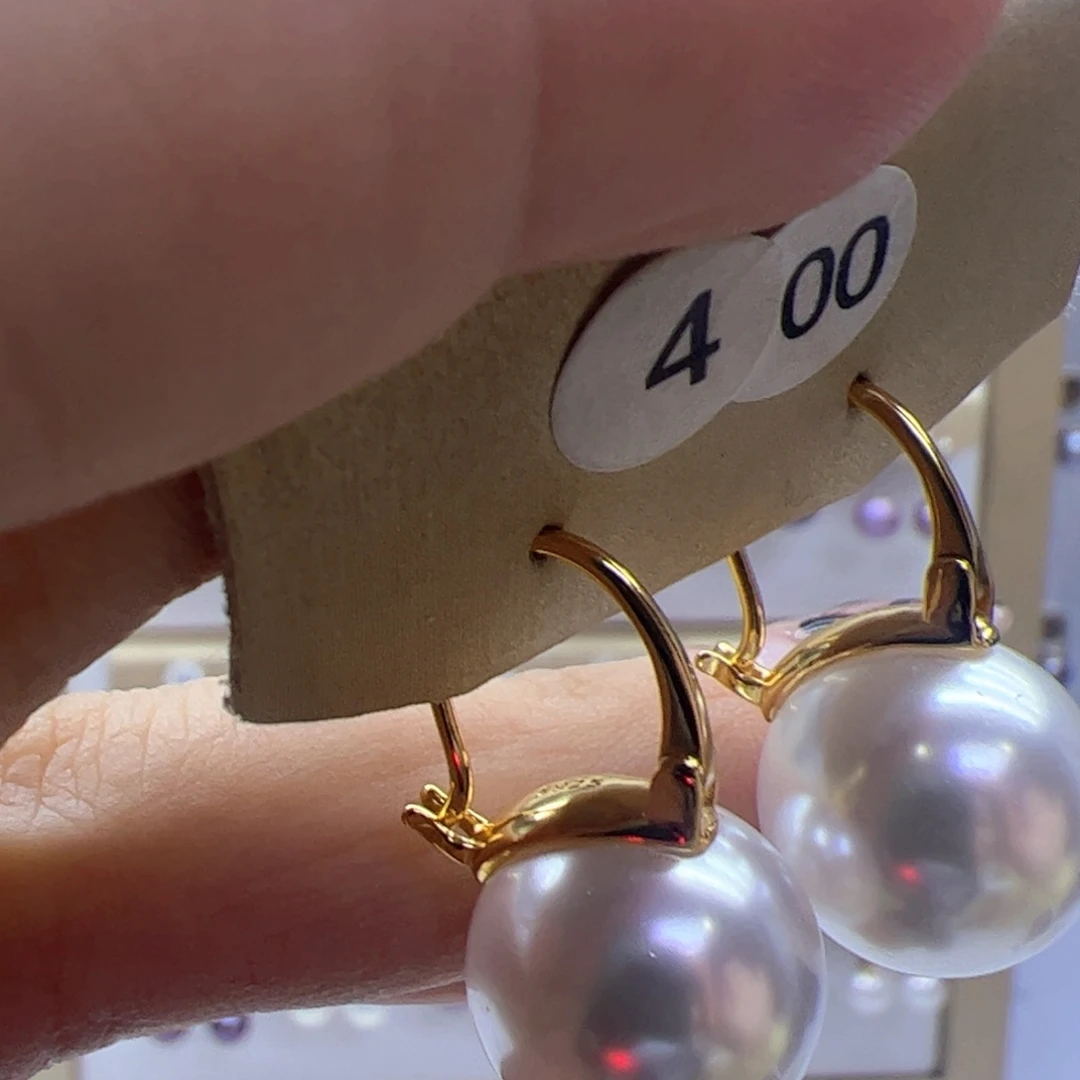 淡水珍珠耳饰银S925镶嵌