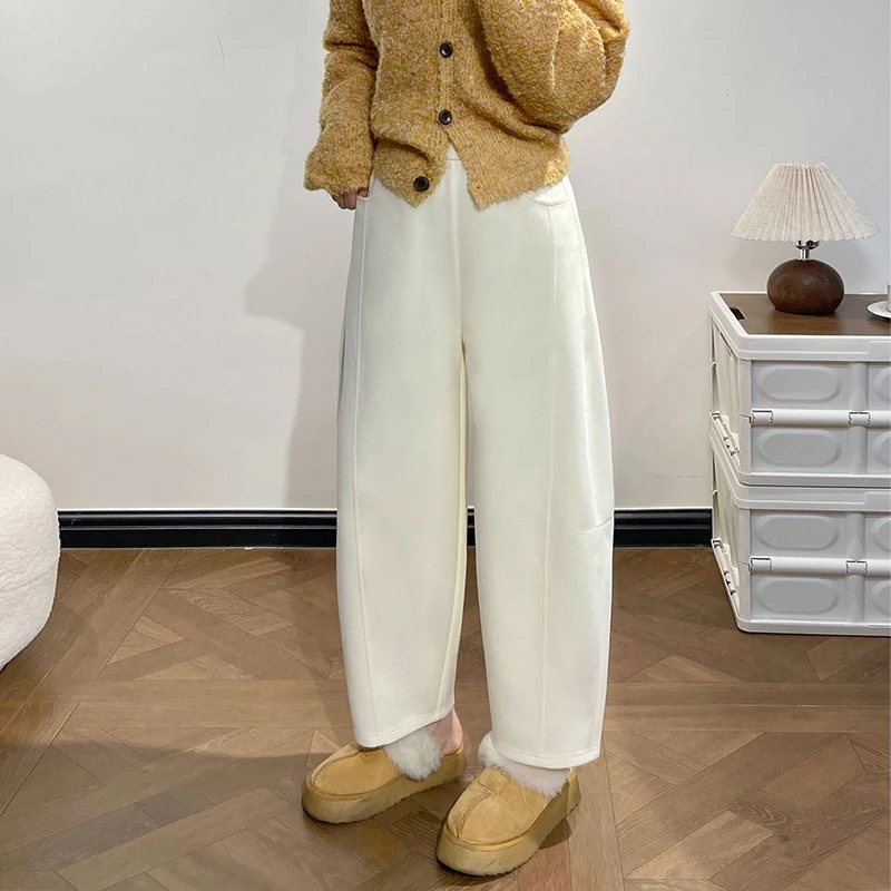 气球裤女2025新款春秋冬季小个子九分哈伦阔腿裤今年流行梧桐裤子