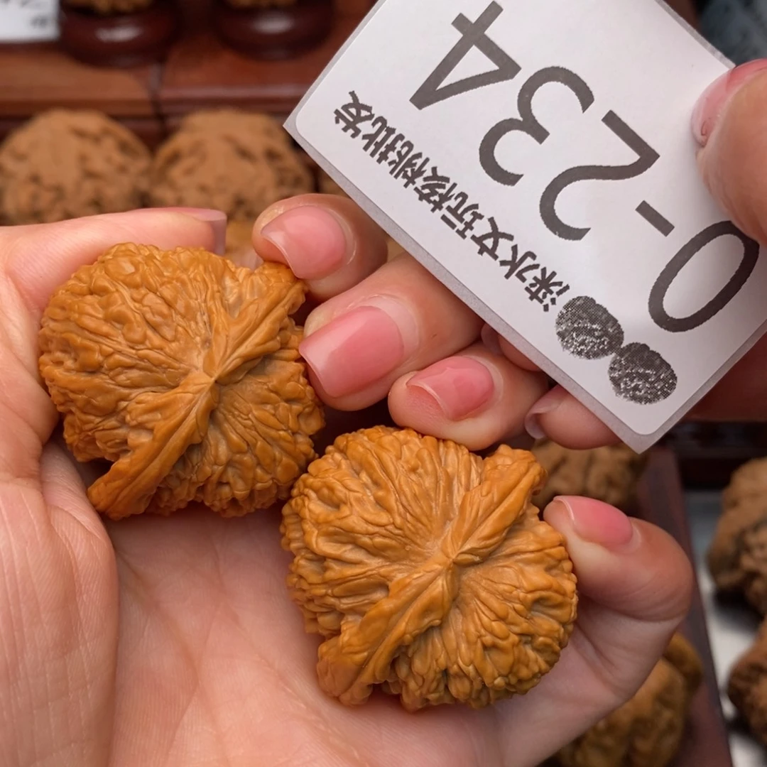 文玩核桃把件38球白