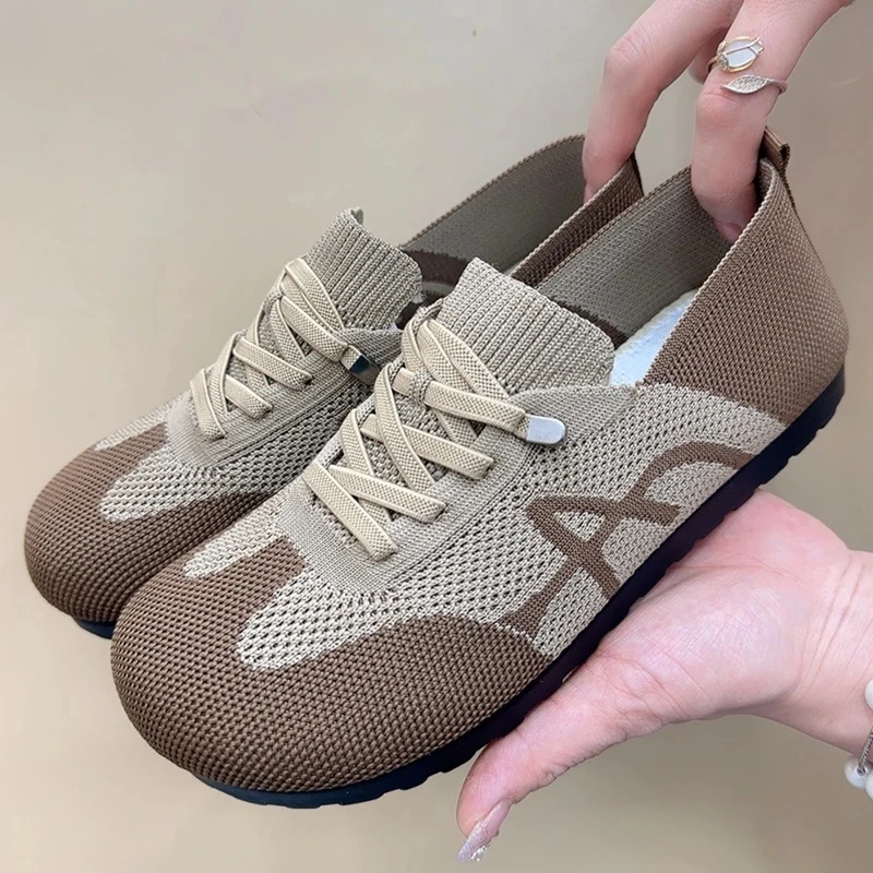 2025春夏新品复古德训妈妈鞋时尚软底轻便透气百搭防滑运动女鞋