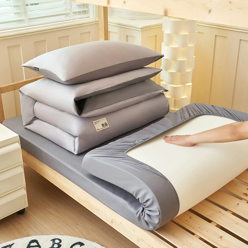 A类全棉三件套学生季宿舍上下铺纯棉套件单人被套床笠2025新款