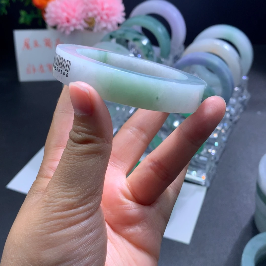 定制翡翠未镶嵌手镯缅甸a货翡翠手镯