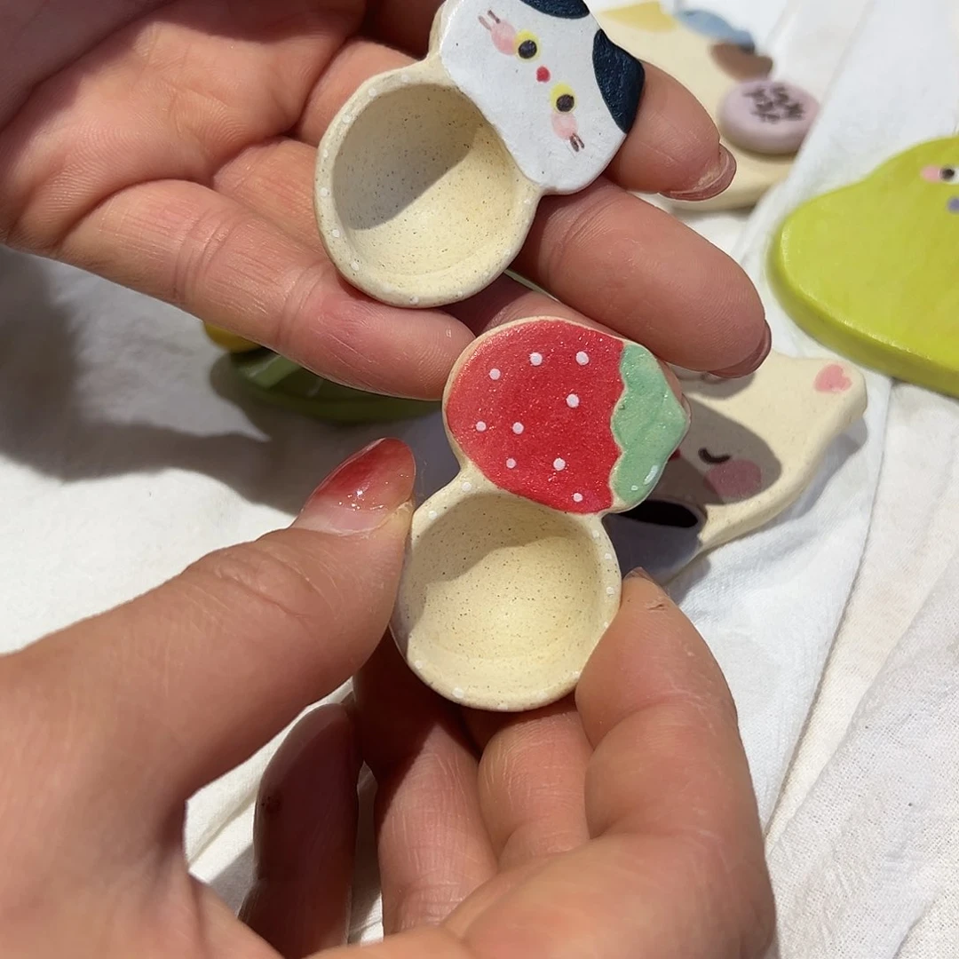 陶瓷A****糕勺子手作陶瓷勺子