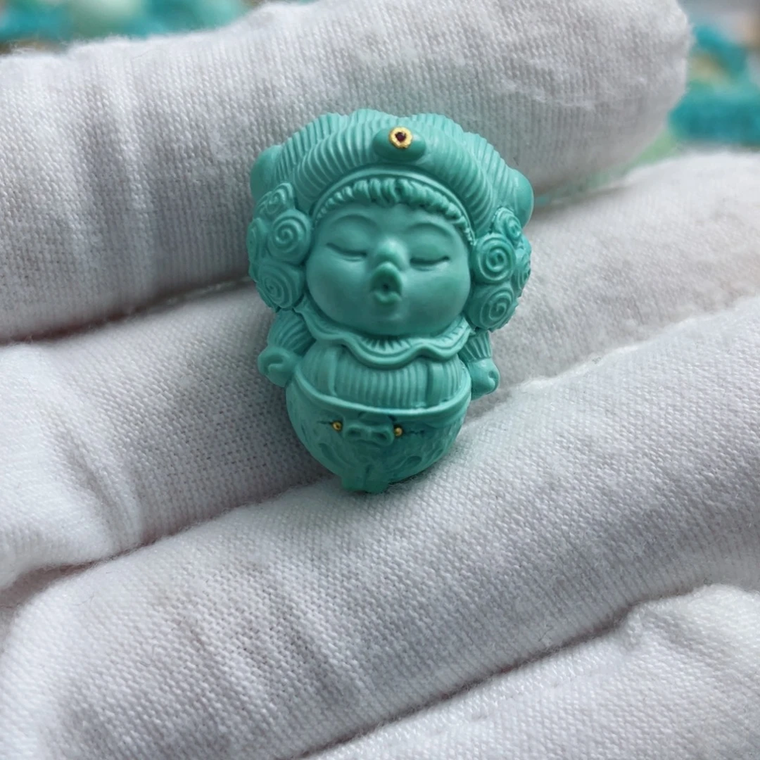 菩***台绿松石未镶嵌珠宝奇石