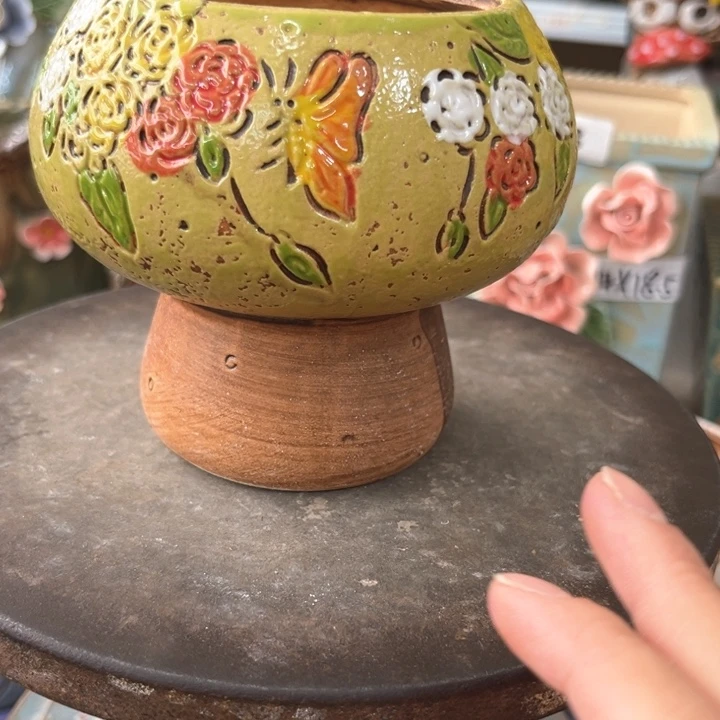 紫砂花盆粗陶材质多肉花盆