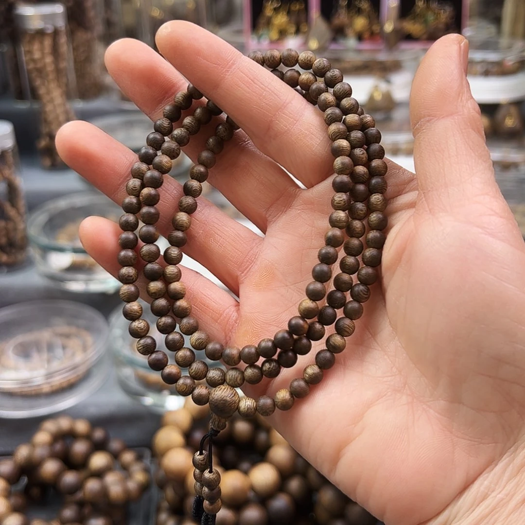 手串沉香棋楠圆珠多圈