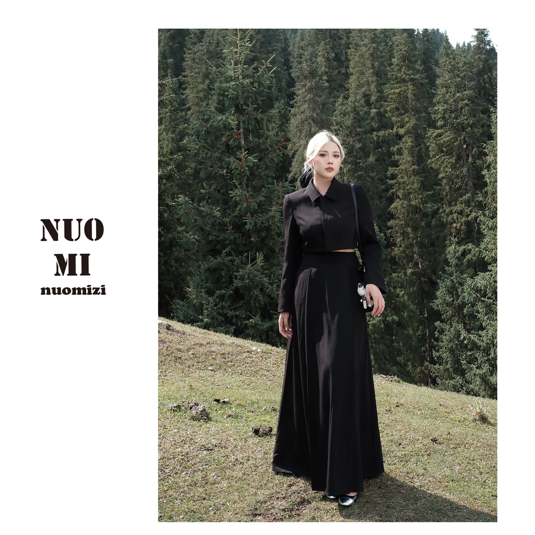 ZOZ糯米子[蚂蚁腰半裙]法式秋季半身裙优雅气质复古显瘦收腰裙子