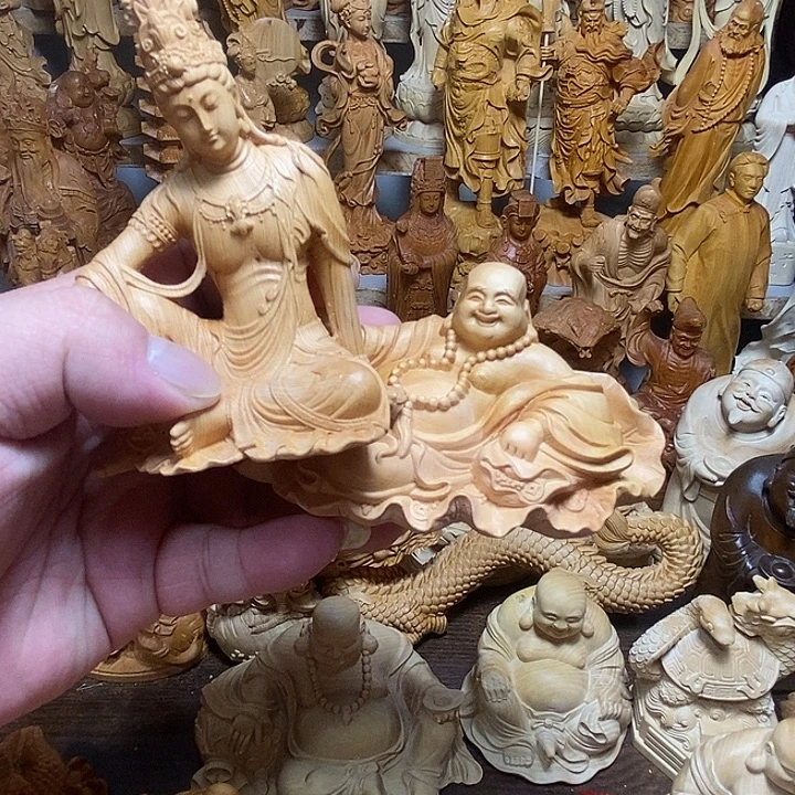 红***口柏木（崖柏）观音. 弥勒佛