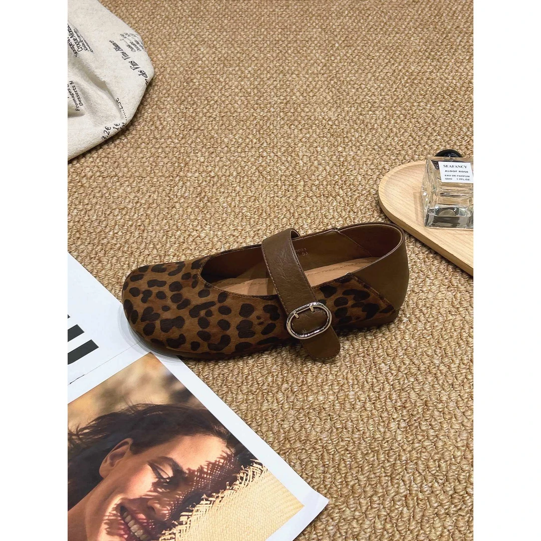 复古软底软面厚底浅口玛丽珍休闲单鞋-D8778621