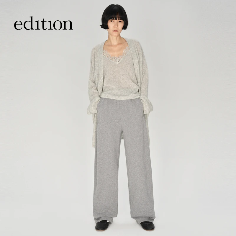 【E+轻生活系列】edition2025秋冬新款棉感弯刀休闲裤#EBE3PAT044