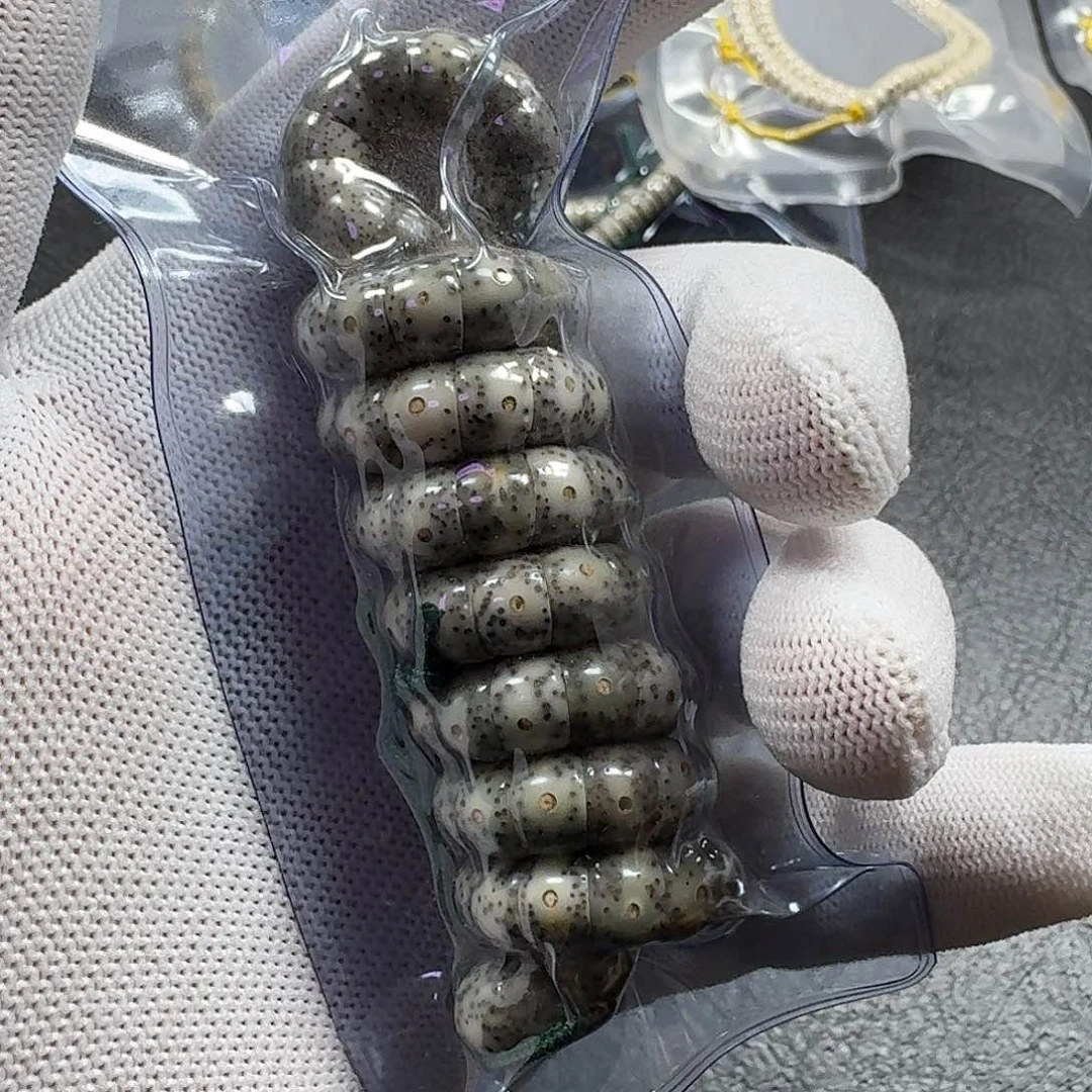 星月菩提手串星月菩提9mm石玉料大肠