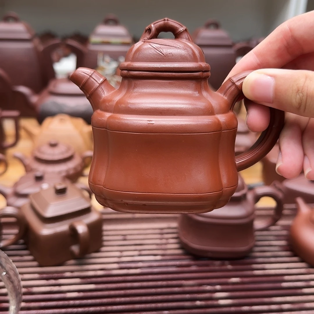 茶壶紫砂紫砂壶四方竹鼎230cc