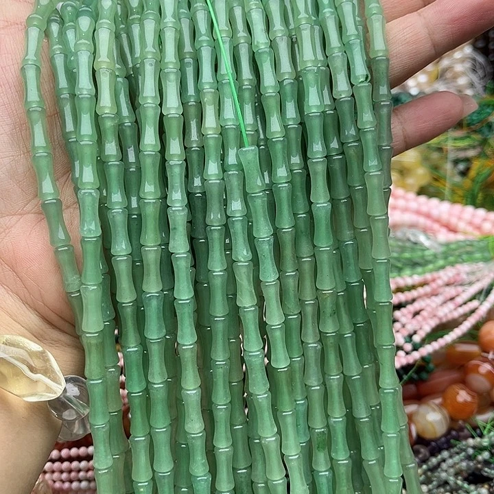 玛瑙/玉髓未镶嵌珠宝半成品一条5/12mm东陵玉竹节