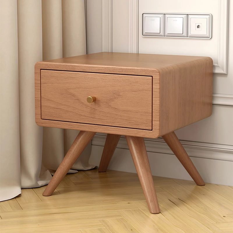 全实木床头柜简约现代家用卧室床边柜北欧小型置物收纳储物柜