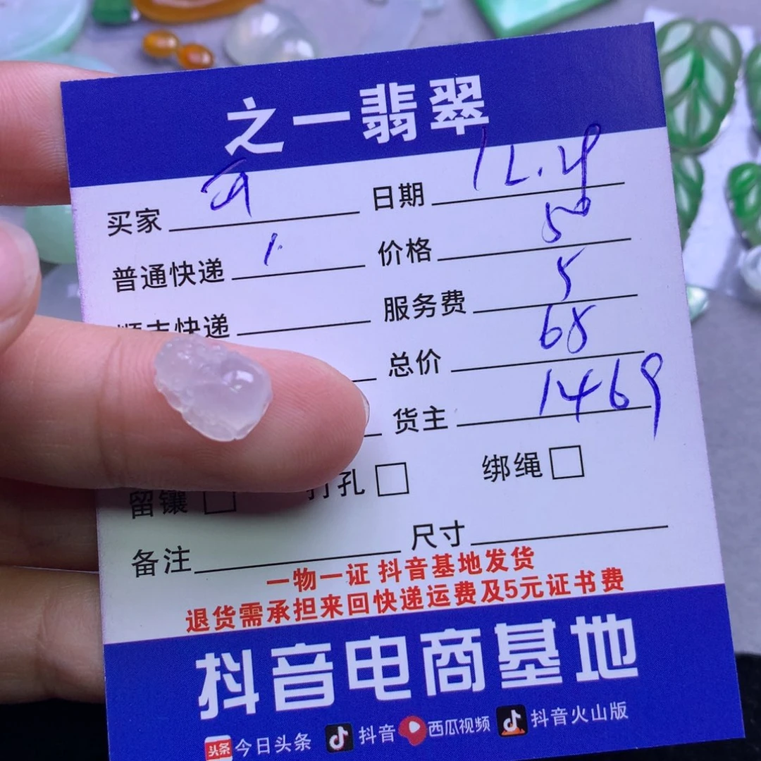 颈饰未镶嵌翡翠开*