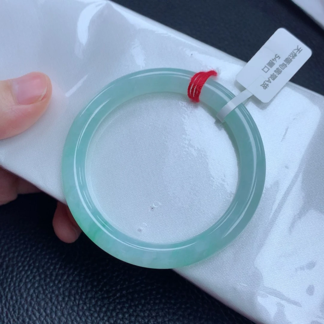 翡翠手镯未镶嵌缅甸天然翡翠手镯54圈口