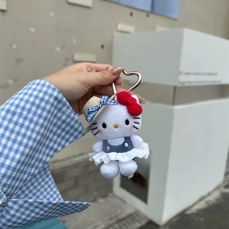 春日出游Kitty包包挂件挂饰高级感毛绒公仔饰品钥匙扣礼物送闺蜜g