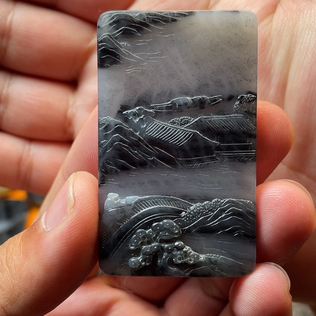 和田玉未镶嵌吊坠(不含链)