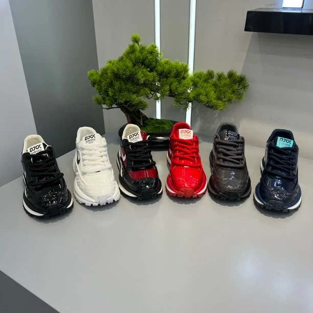 秋季新款漆皮拼接低帮时尚休闲百搭透气男款休闲潮鞋舒适运动鞋