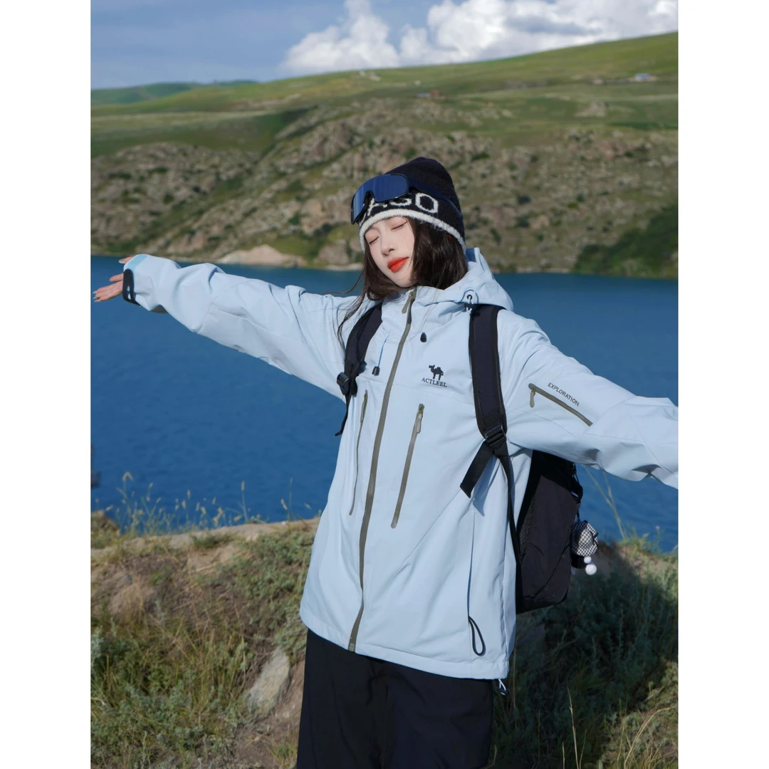 【琥珀流光】秋冬季三合一情侣加绒户外运动防风透气流光风加厚