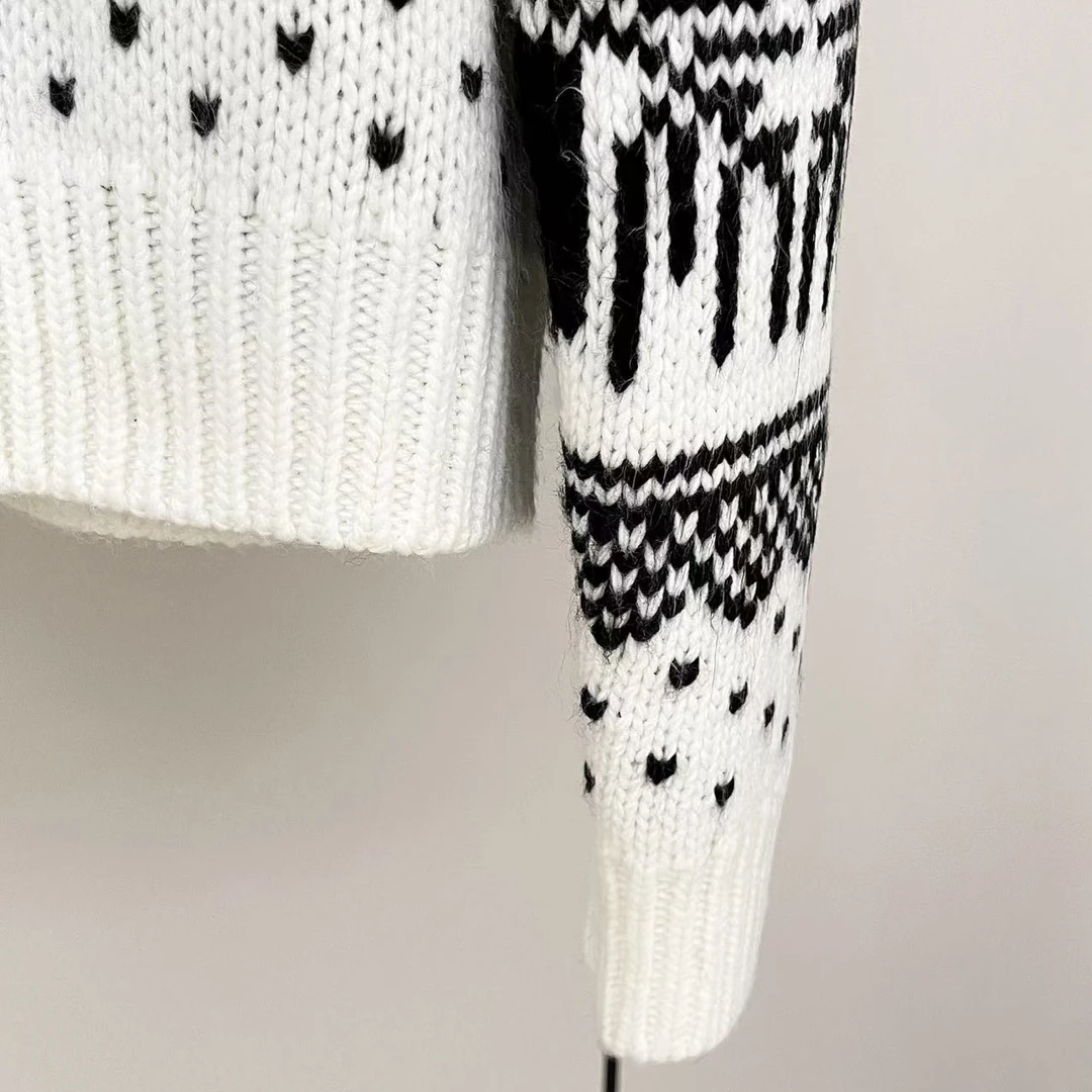 【ZISHUO】5340 凯旋 白色时尚长袖休闲百搭黑白