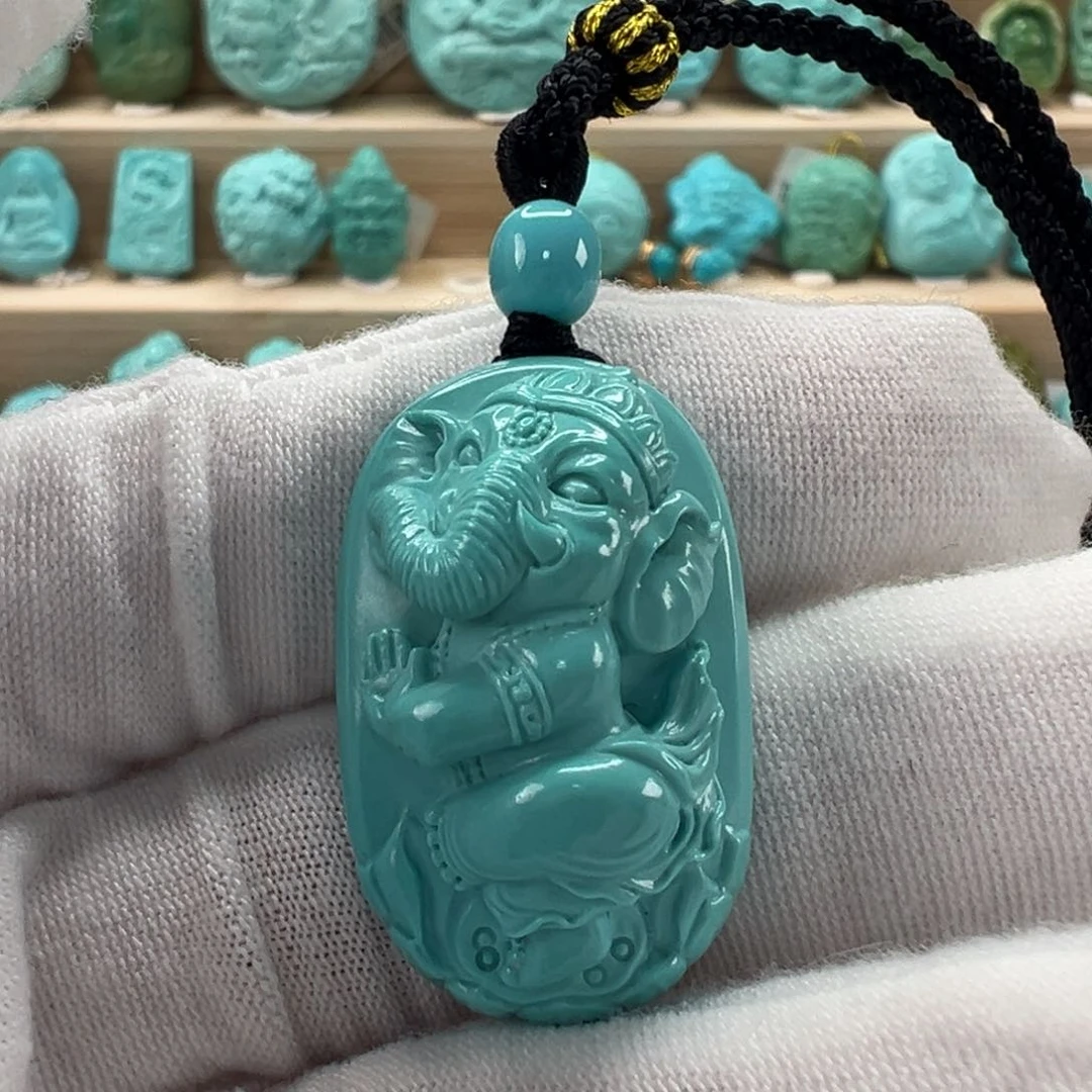 未镶嵌绿松石象神19.1mm