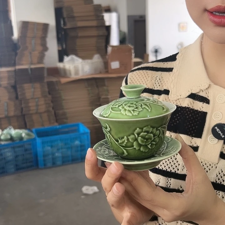 龙泉云间青瓷小米茶器