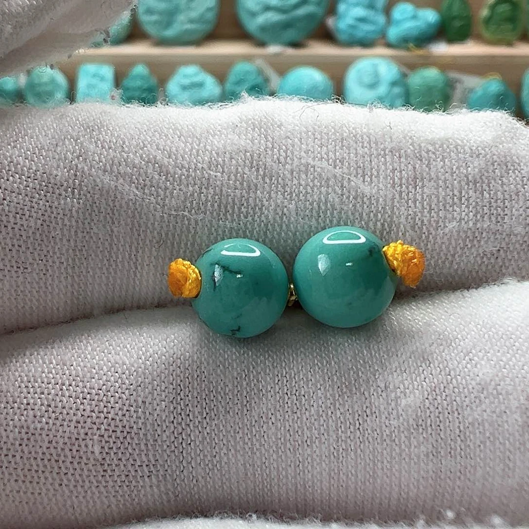未镶嵌绿松石圆珠7.4mm