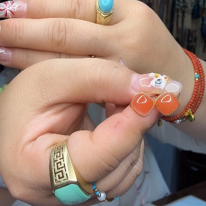 白玉菩提把件手做方格