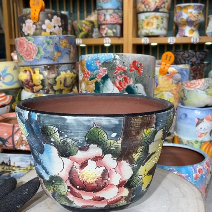 红陶景德镇艺术手绘作品