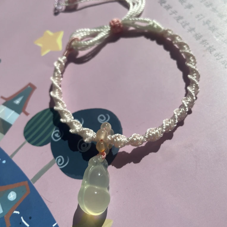 天然岫玉玉葫芦编绳玉石新店福利