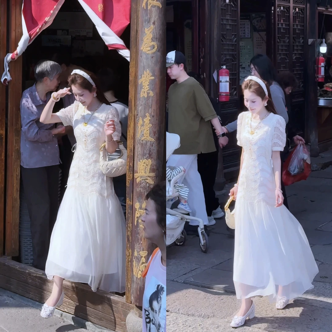 【婷婷】《微微一笑》定制重工假两件连衣裙 TTZ2SC085