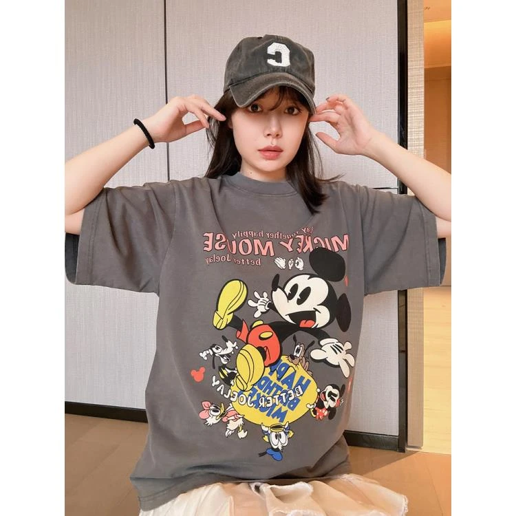 BETTER JOELAY-【萌趣悠衣】时尚百搭宽松卡通短袖T恤休闲风ZZ3798