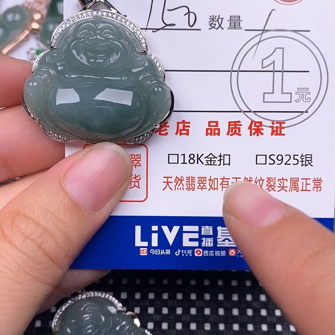 2***嘛翡翠银S925镶嵌颈饰