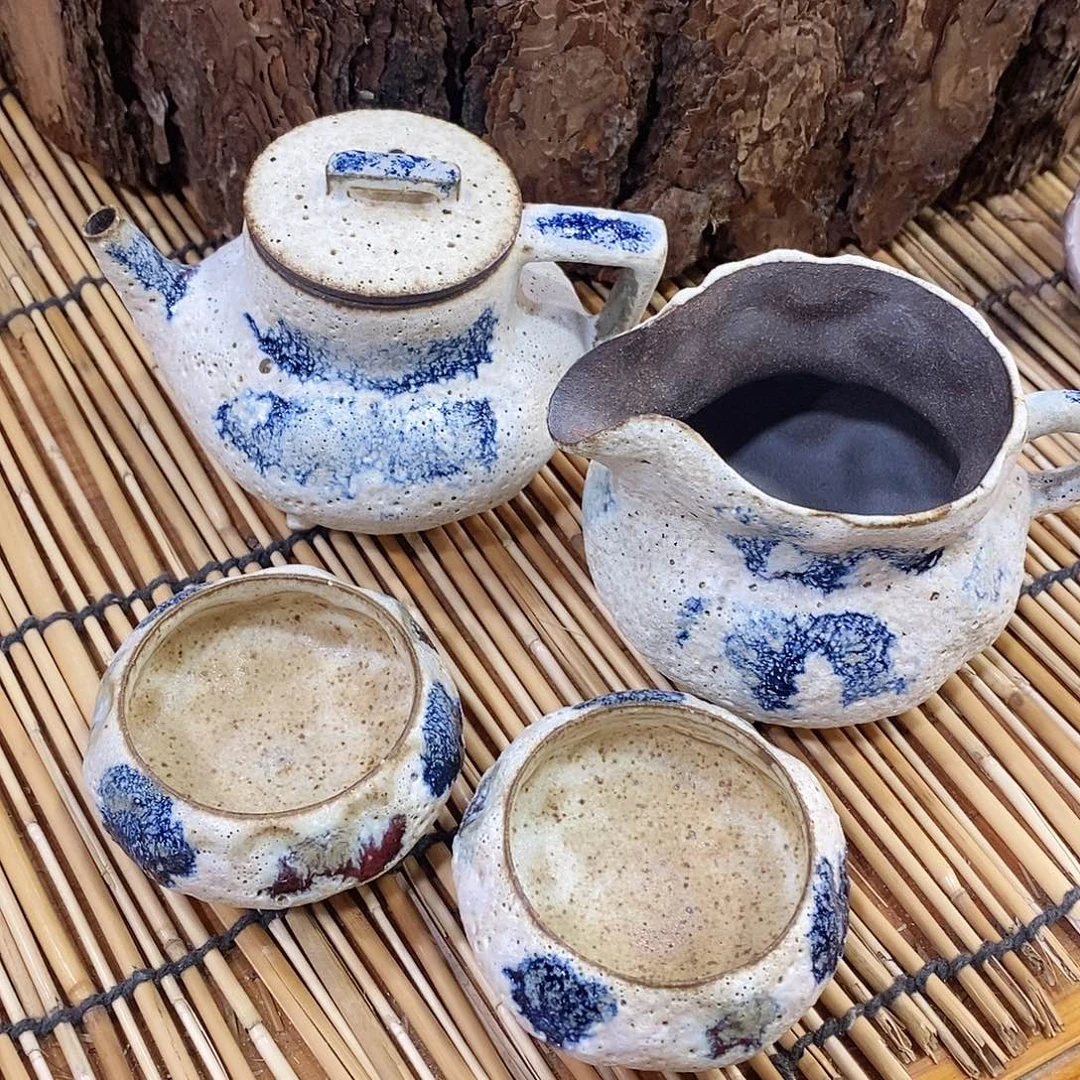 火***࿐粗陶志野柴烧茶器