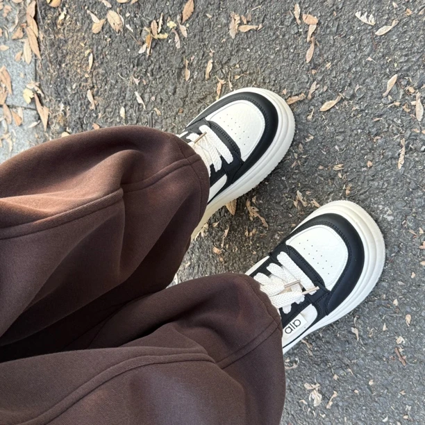 XINYIGE【熊猫鞋休闲鞋】加绒保暖小白鞋增高板鞋舒适系带