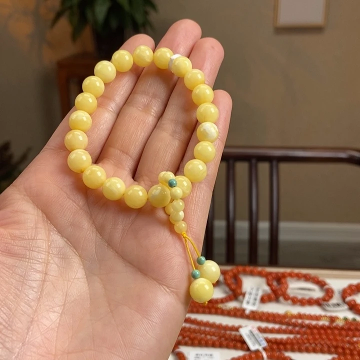 琥珀手链未镶嵌蜜蜡手串8+
