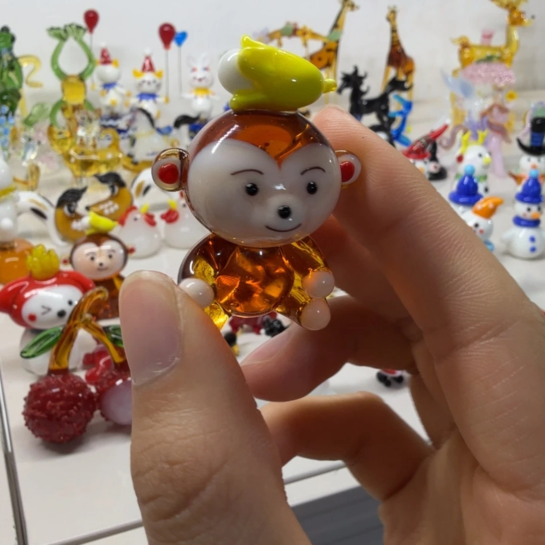 琉璃手工艺品香蕉猴