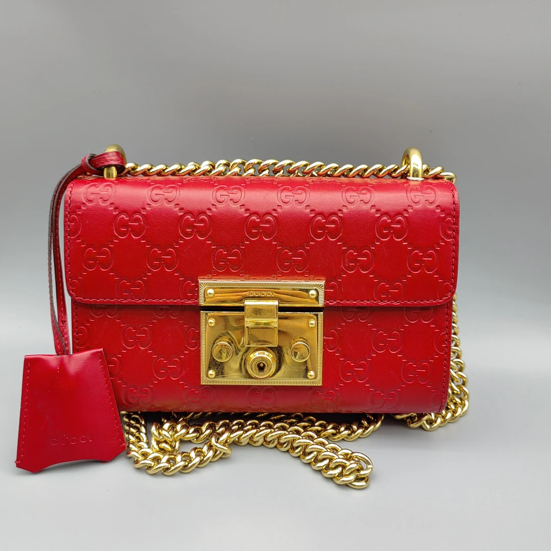 95新 GUCCI/古驰  红色月光宝盒单肩包  1614 8846
