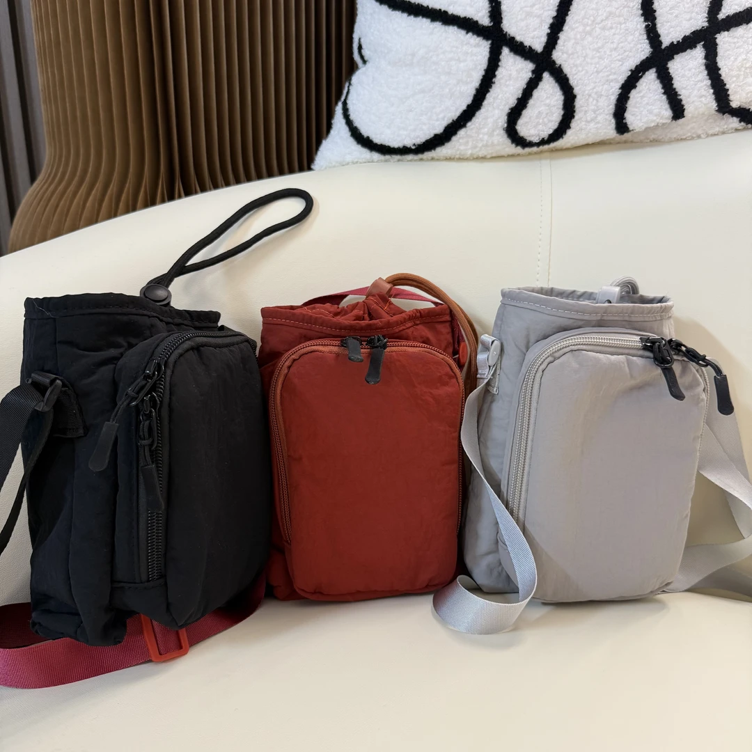 王哈哈女装-【包小容量大】时尚百搭斜跨帆布纯色单肩包手机包