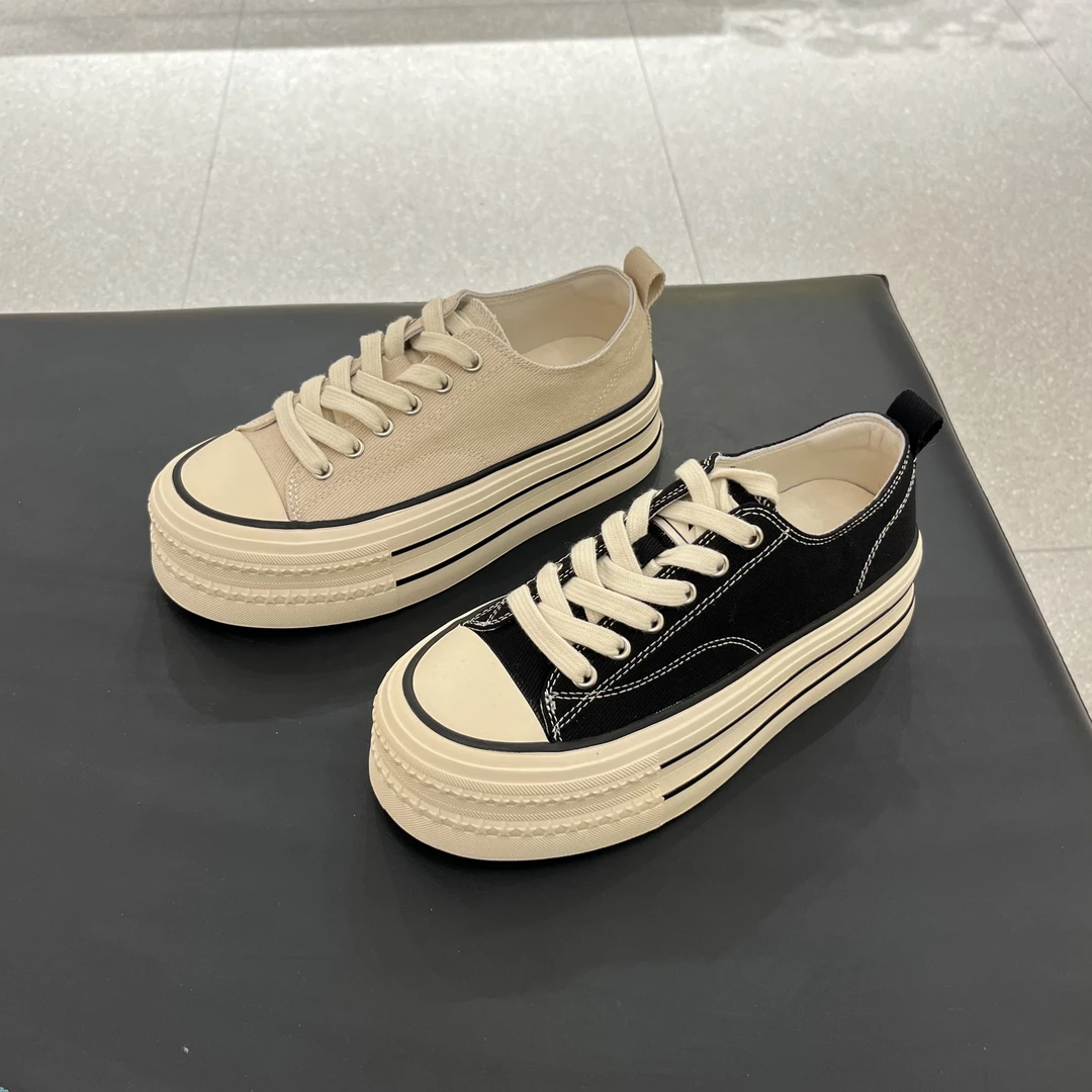 波斐女款 25 新款 厚底帆布鞋 448-447