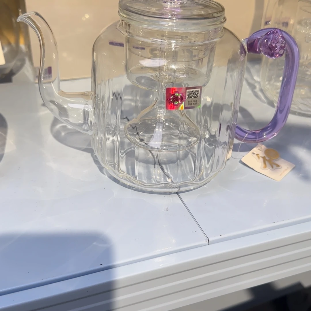 萌***纸禾器莲君壶浅紫色双内胆