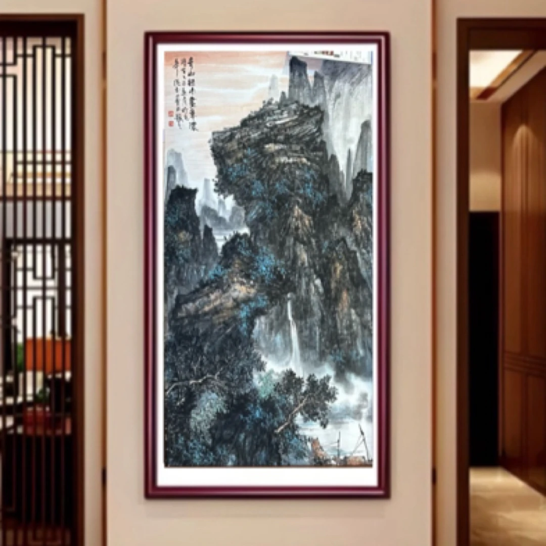 国检认证/王从玉写意山水画/四尺