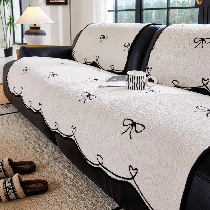 洱峰高级感皮沙发垫2025新款异形不规则防滑皮沙发秋冬季盖布巾