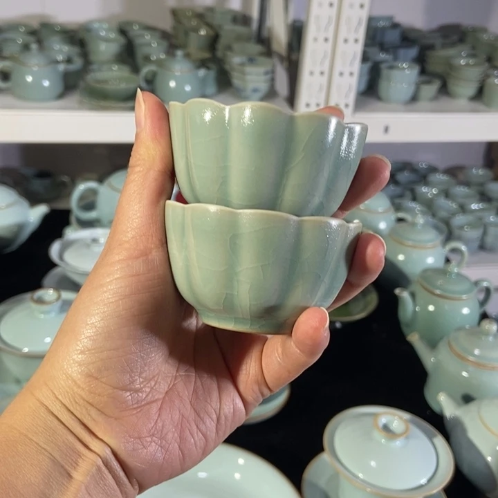 瓷片微瑕小莲花杯858988