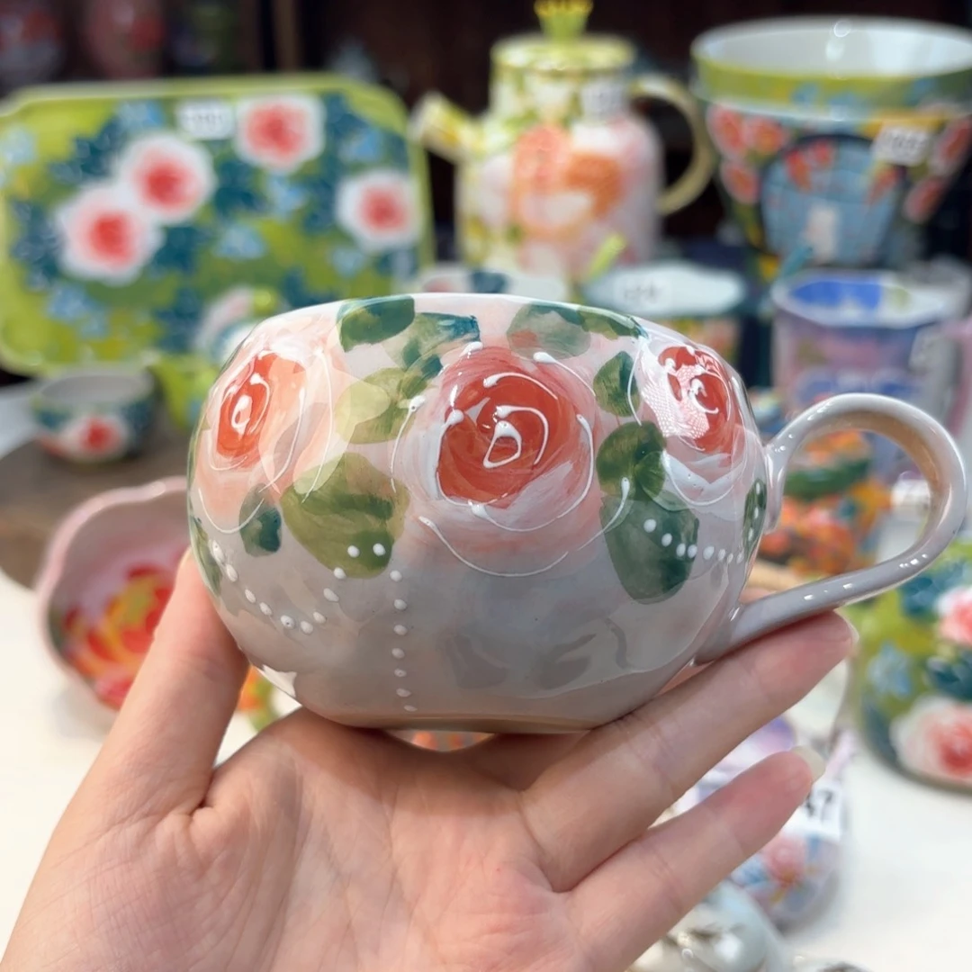景德镇手绘高温釉下彩陶瓷茶具